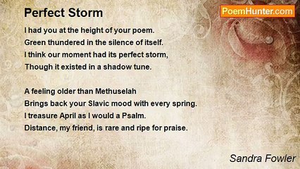 Sandra Fowler - Perfect Storm