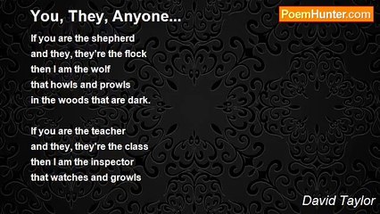 David Taylor - You, They, Anyone...