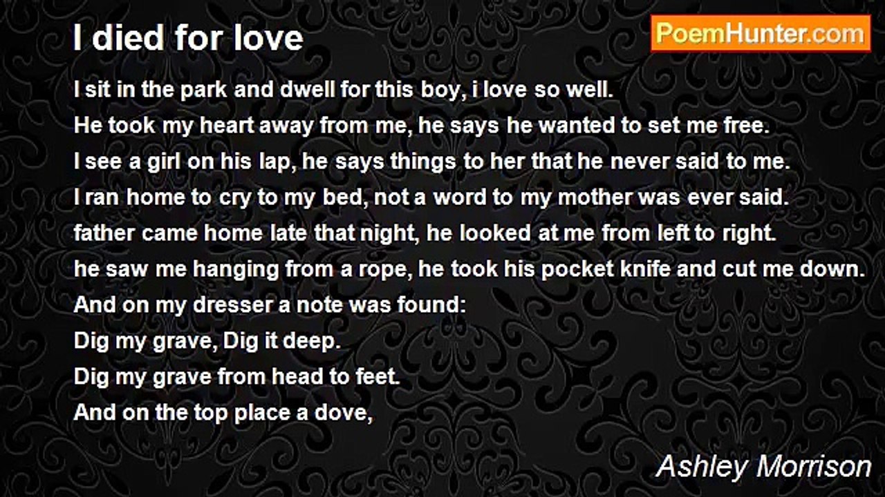 Ashley Morrison - I died for love