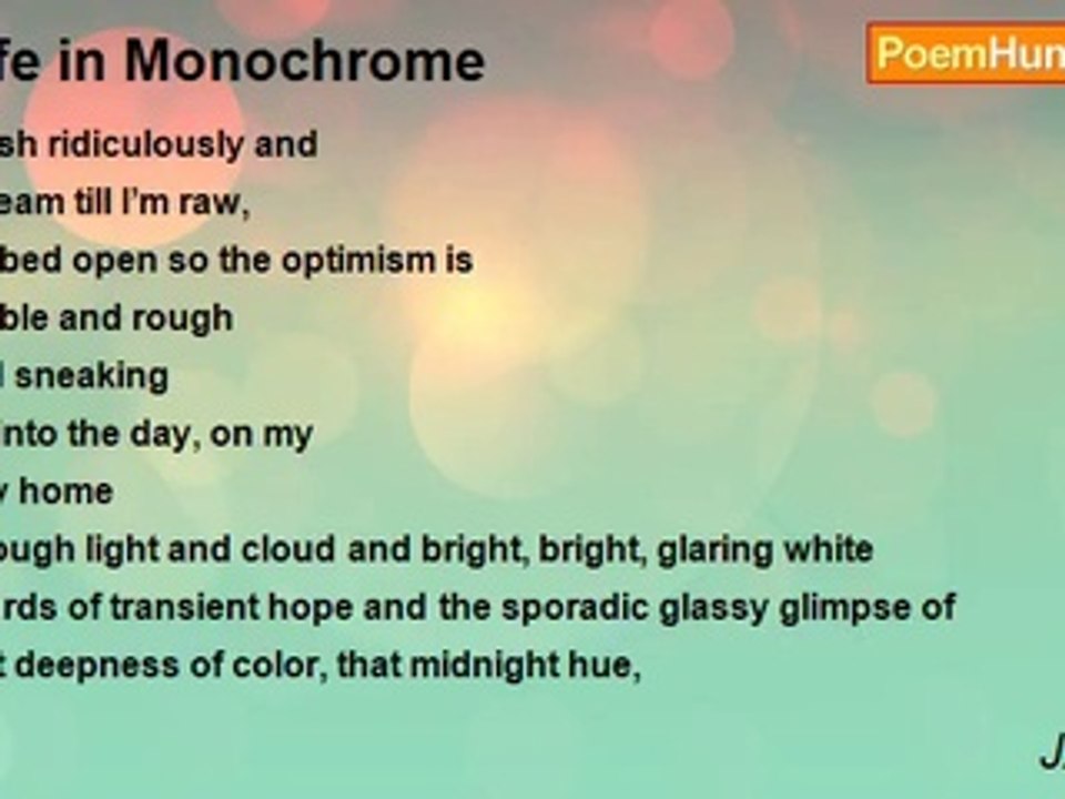 JAE JAE - Life in Monochrome