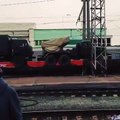 Ukraine War - The same train also transported KamAZ trucks and BM-21 MLRS systems.