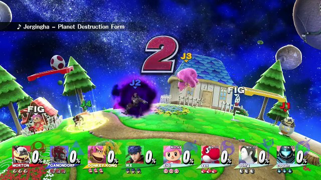 Super Smash Bros. - Un combat en mode Smash 8 joueurs