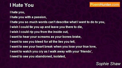 Sophie Shaw - I Hate You