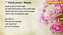 .Pd. is here - '''' Hindi poem: Mazak