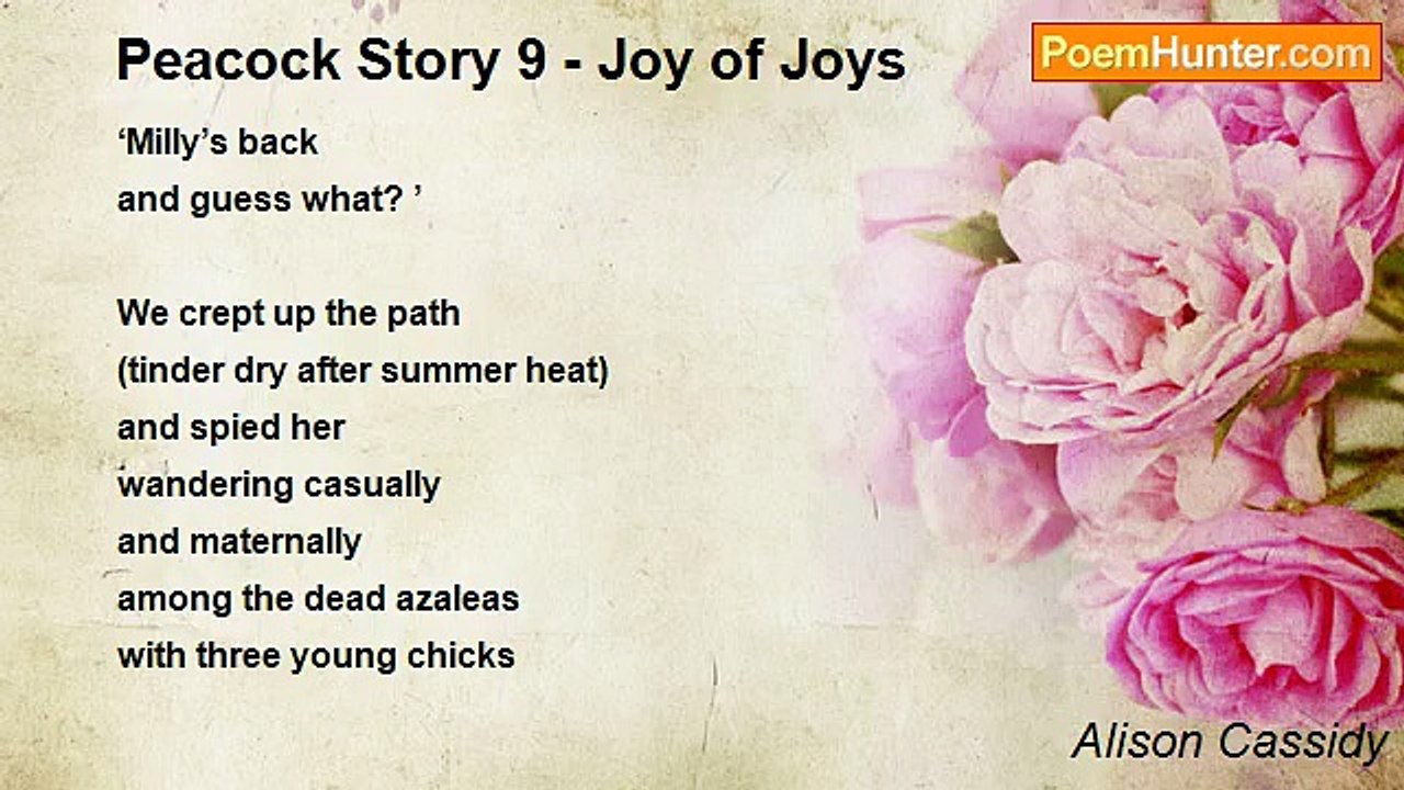 Alison Cassidy - Peacock Story 9 - Joy of Joys