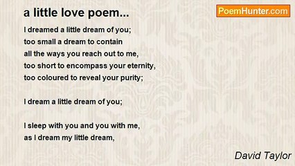 David Taylor - a little love poem...