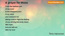 Terry halvorson - A prayer for those
