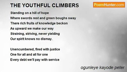 ogunleye kayode peter - THE YOUTHFUL CLIMBERS