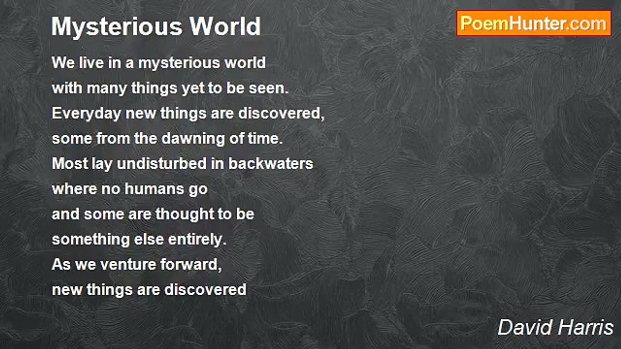 David Harris - Mysterious World
