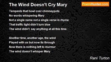 Rani Turton - The Wind Doesn't Cry Mary