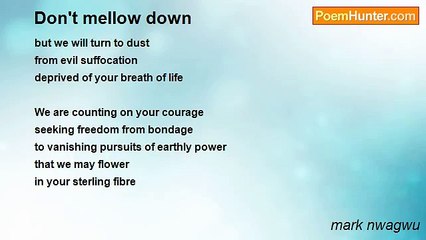 mark nwagwu - Don't mellow down