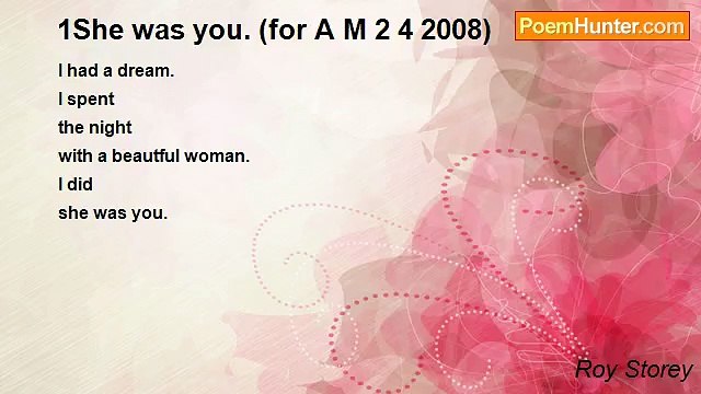 Roy Storey - 1She was you. (for A M 2 4 2008)