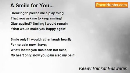 Kesav Venkat Easwaran - A Smile for You...