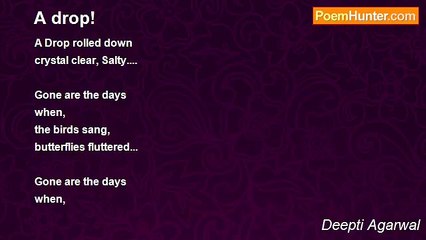 Deepti Agarwal - A drop!