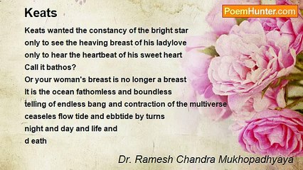 Dr. Ramesh Chandra Mukhopadhyaya - Keats