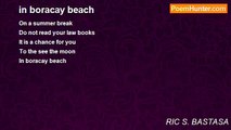RIC S. BASTASA - in boracay beach
