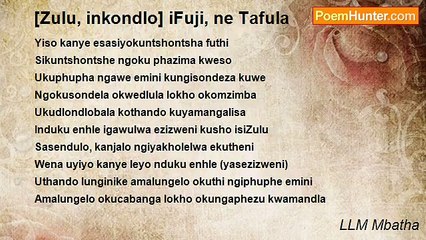LLM Mbatha - [Zulu, inkondlo] iFuji, ne Tafula