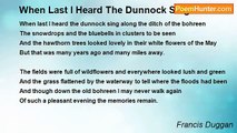 Francis Duggan - When Last I Heard The Dunnock Sing