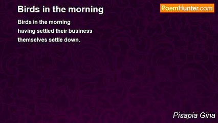 Pisapia Gina - Birds in the morning