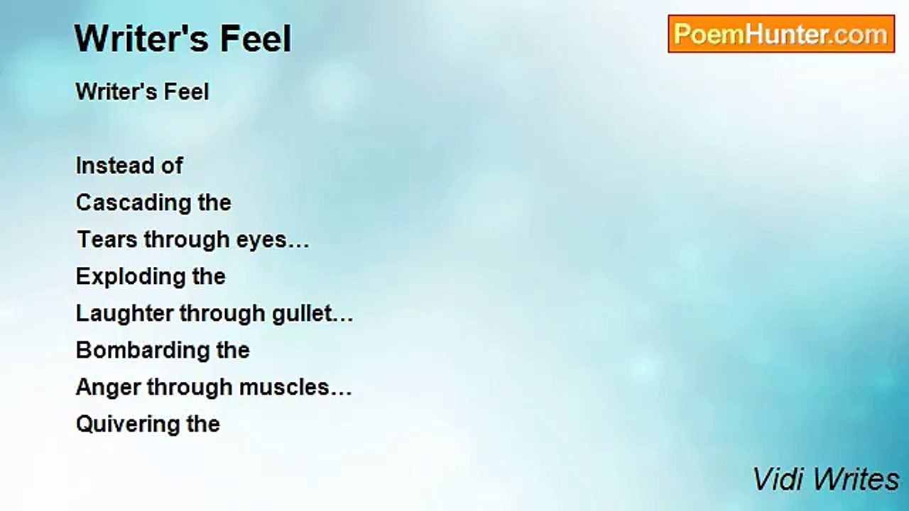 Vidi Writes - Writer's Feel