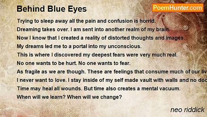 neo riddick - Behind Blue Eyes
