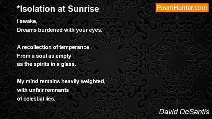 David DeSantis - *Isolation at Sunrise