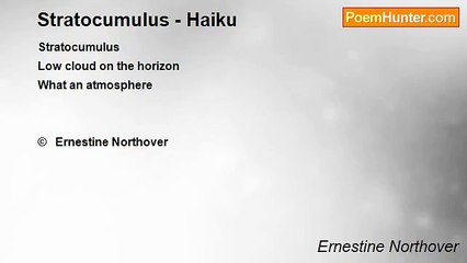 Ernestine Northover - Stratocumulus - Haiku