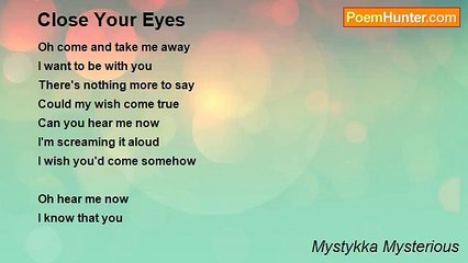 Mystykka Mysterious - Close Your Eyes