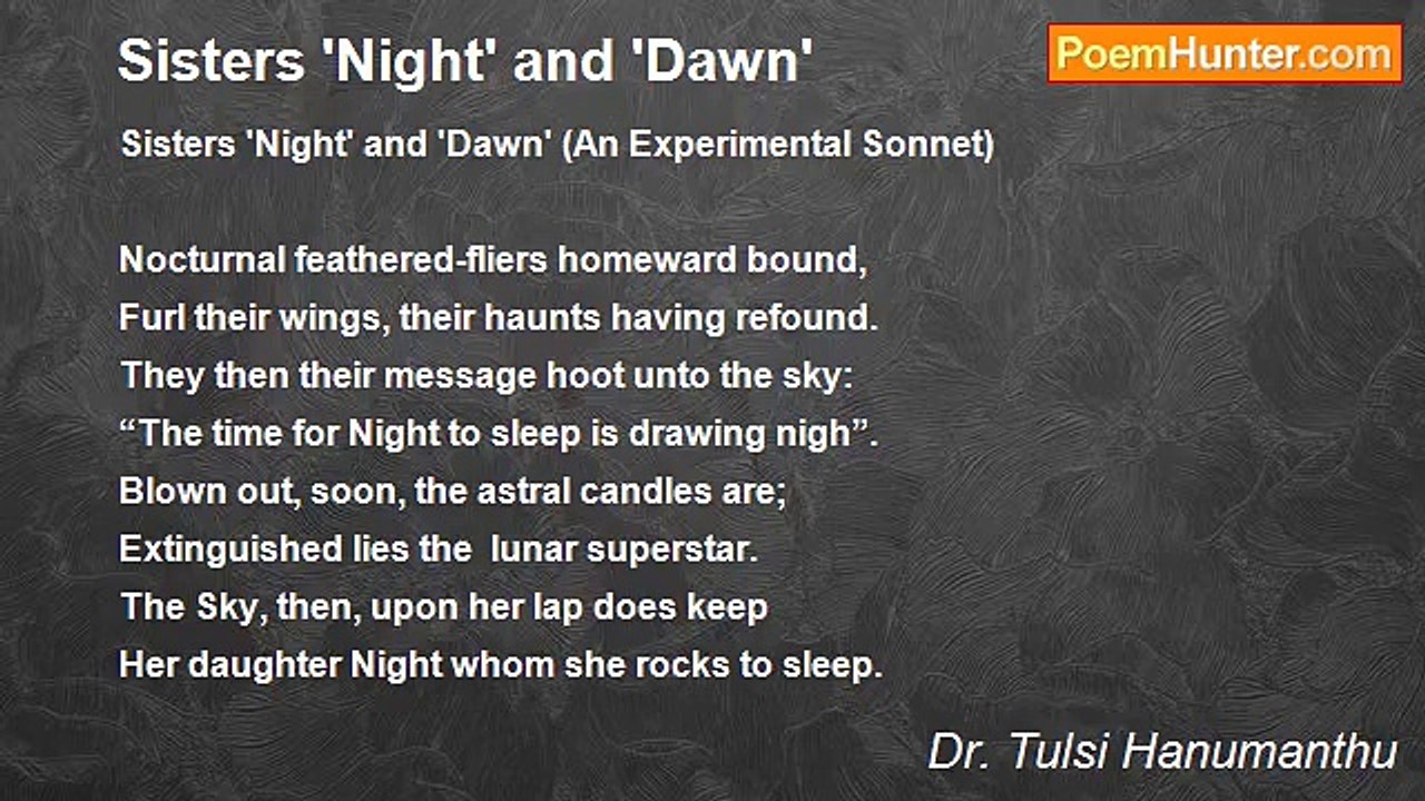 Dr. Tulsi Hanumanthu - Sisters 'Night' and 'Dawn'