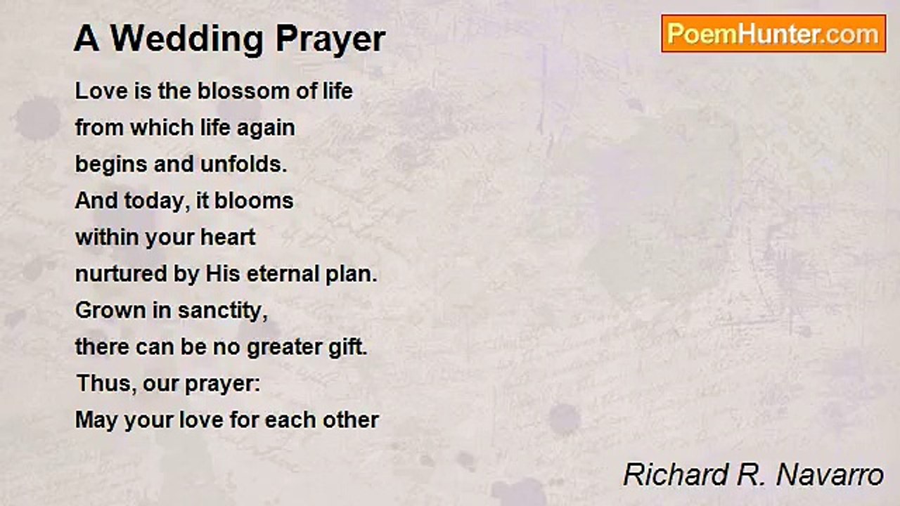 Richard R. Navarro - A Wedding Prayer