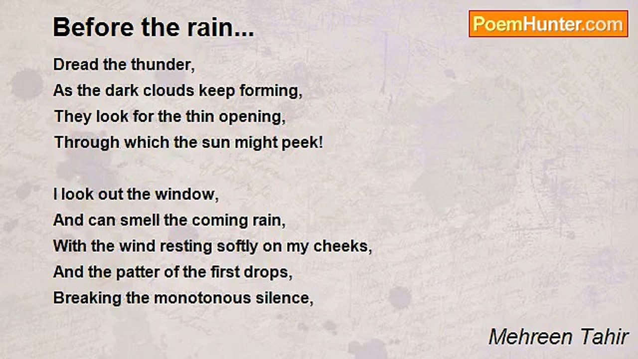 Mehreen Tahir - Before the rain...