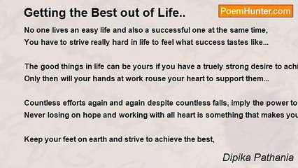 Dipika Pathania - Getting the Best out of Life..
