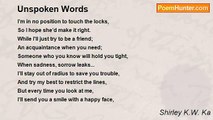 Shirley K.W. Ka - Unspoken Words