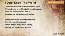 Kye Kurion - I Don't Know This World