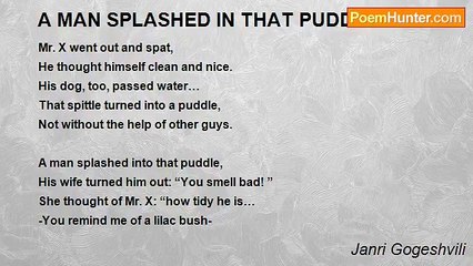 Janri Gogeshvili - A MAN SPLASHED IN THAT PUDDLE
