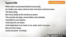 Lauren Humphrey - hypocrite