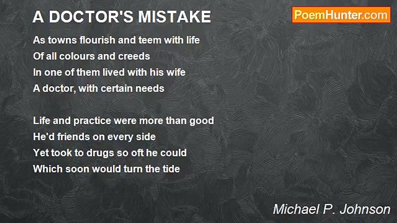 Michael P. Johnson - A DOCTOR'S MISTAKE