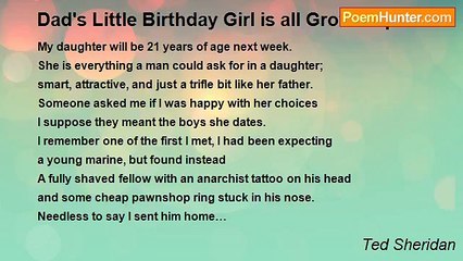 Ted Sheridan - Dad's Little Birthday Girl is all Grown Up.
