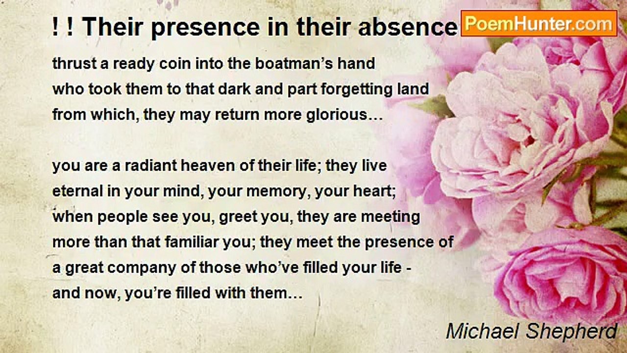 Michael Shepherd - ! ! Their presence in their absence