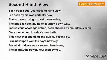 M Rene Riel - Second Hand  View