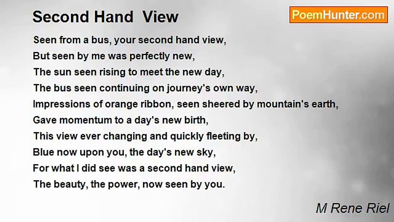 M Rene Riel - Second Hand  View