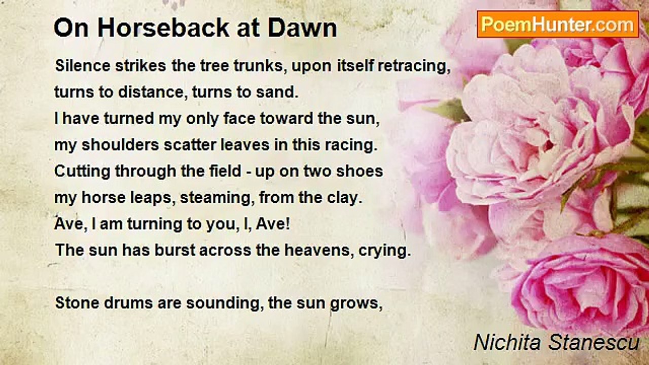 Nichita Stanescu - On Horseback at Dawn