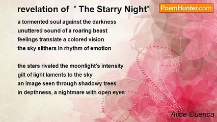 Alice Cuenca - revelation of  ' The Starry Night'