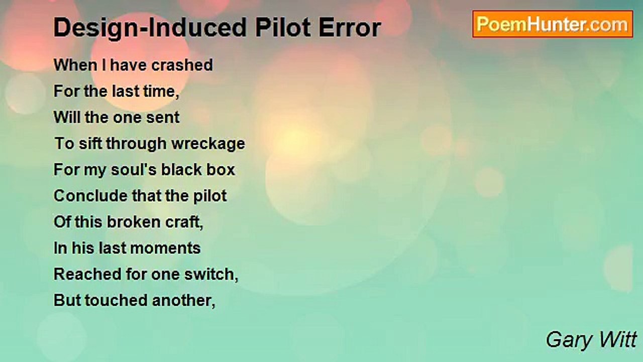 Gary Witt - Design-Induced Pilot Error