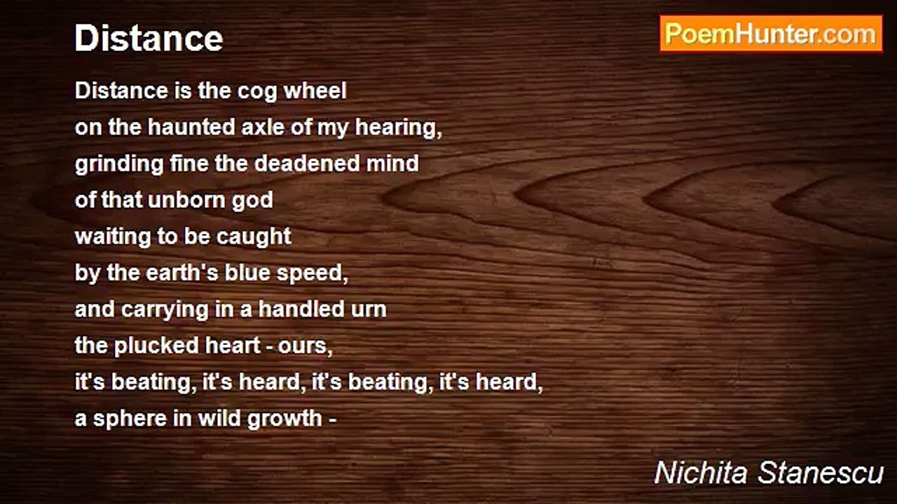 Nichita Stanescu - Distance