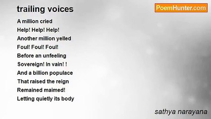 sathya narayana - trailing voices