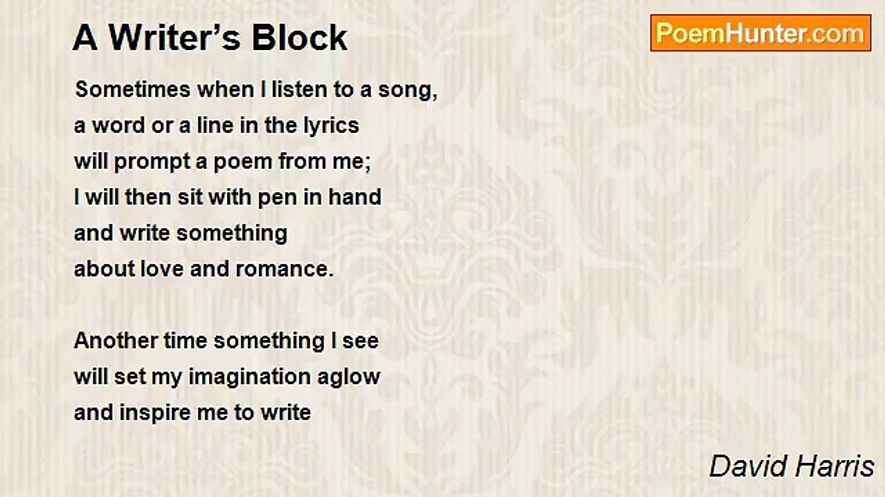 David Harris - A Writer’s Block