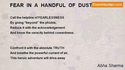 Abha Sharma - FEAR  IN  A  HANDFUL  OF  DUST