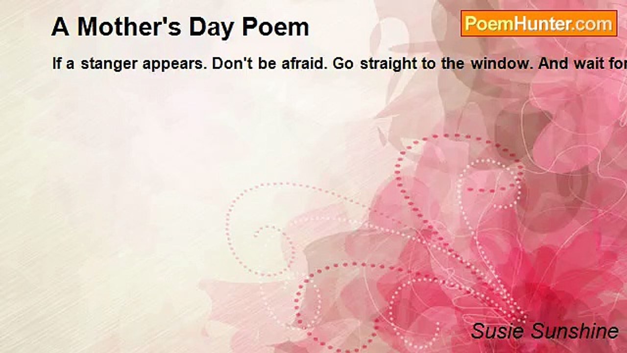 Susie Sunshine - A Mother's Day Poem