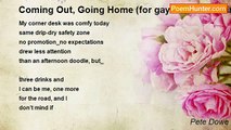 Pete Dowe - Coming Out, Going Home (for gay and lesbian inclusion)